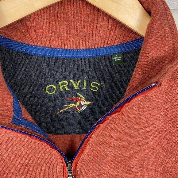Orvis Signature Softest Quarter-Zip Pullover in Spice- Large - Picture 2 of 7